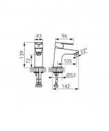 Смеситель для умывальника Ferro RENNTO Black BNT2BL
