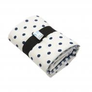 Набор кухонный фартук полотенце и прихватка белый в синий горох Текстиль-Контакт