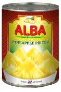 Ананас консервований ALBA FOOD кусочками в сиропі 565 г