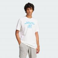 Футболка Adidas GRFX TEE JC8365 р.L білий