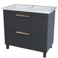 Тумба на ножках Сансервіс "Каталония-80" с умывальником"Сомо 80" серый мат Тумба на ножках Сансервіс "Каталония-80" с умывальником"Сомо 80" серый мат