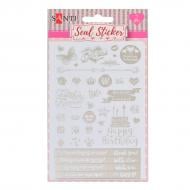 Набор фольгированных стикеров Congratulation, серебро 742563 2 шт. Santi