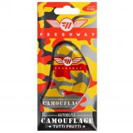 Ароматизатор підвісний FRESHWAY Camouflage AutoBliss Tutti Frutti (Тутті Фрутті) 8 мл