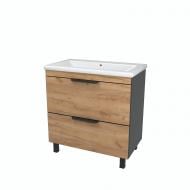 Тумба на ножках Сансервіс "Каталония-80" с умывальником СОМО 80 дерево