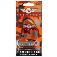 Ароматизатор підвісний FRESHWAY Camouflage AutoBliss Vanilla Love (Ванільне Кохання) 8 мл