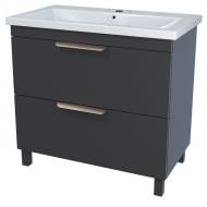 Тумба на ніжках Сансервіс "Каталонія-100" з умивальником"Сомо 100" сірий мат Тумба на ніжках Сансервіс "Каталонія-100" з умивальником"Сомо 100" сірий мат