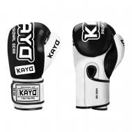 Боксерські рукавиці KRBG-168 BLK-SLV-10 10oz чорний із білим