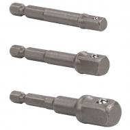 Набір перехідників для головок 1/4" 3/8" 1/2" під шуруповерт Kreator Cr-V 3 шт. KRT502102