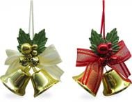 Декорация-подвеска пара колокольчиков 14 см в ассортименте F18510011+16