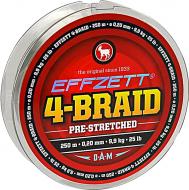 Шнур DAM Effzett 4-Braid 250м 0,08мм 3,7кг Yellow (3797008)