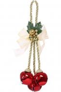 Підвіска декорована в'язка дзвіночків з бантом 24 см в асортименті F18510075+77