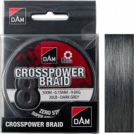 Шнур DAM Crosspower 4-Braid 300м 0,13мм 7,2кг dark grey (65848)