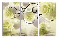 Картина модульная Розы и шары 3Д 180x120 см WallArt 54396-3.4