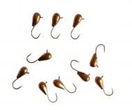 Мормышка GF Fishing капля с ушком 4 мм 1 грамм цвет медь (1шт)