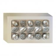 Набір ялинкових куль MIS LT № Н1 d 80 мм срібний