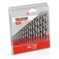 Набор сверл по металлу Kreator HSS Ø 1-10 мм 19 шт. KRT012003