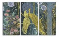 Картина модульная Золотые павлины 90x60 см WallArt 54399-3.1