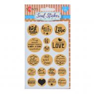 Набір круглих крафтового стікерів для творчості 742289 2 шт. Santi