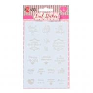 Набір круглих фольгованих стікерів для творчості, срібло 742293 2 шт. Santi