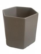 Вазон керамический Ориана-Запорожкерамика для суккулентов №7 фигурный капуччино (074-7-006)