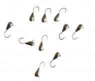Мормышка GF Fishing капля с ушком 4 мм 1 грамм цвет серебро (1шт)