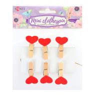 Набор прищепок деревянных сердце 3.5см 952614 6 шт. Santi