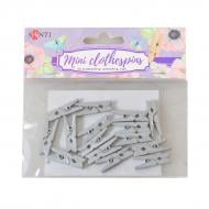 Набор прищепок серебрянных деревянных декоративных, 2.5 см 742507 15 шт. Santi