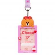 Бейдж на ленте Line Friends Choco YES