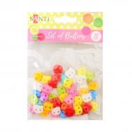 Набор пуговиц Kitty, пластик, 15 мм, 10 цветов 742490 50 шт. Santi