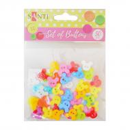 Набор пуговиц Little mouse, пластик, 15 мм, 10 цветов 742489 50 шт. Santi