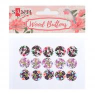 Набір гудзиків для творчості WB-01, дерево, 18мм, 3 види 742148 15 шт. Santi