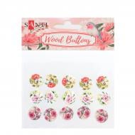 Набор пуговиц для творчества WB-05, дерево, 18мм, 3 вида 742156 15 шт. Santi