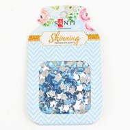 Набор страз - звездочек голубого цвета. 741513 Santi