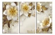 Картина модульная Керамические цветы 3Д 90x60 см WallArt 54406-3.1