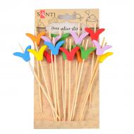 Набор шпажек декоративных с декором Тюльпан, дерево,12 см 742495 15 шт. Santi