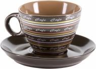 Чашка с блюдцем Coffee 200 мл шоколад Чашка с блюдцем Coffee 200 мл шоколад