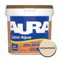 Деревозащитное средство Aura® Lasur Aqua бесцветный шелковистый мат 0,75 л