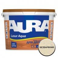 Деревозащитное средство Aura® Lasur Aqua бесцветный шелковистый мат 9 л Деревозащитное средство Aura® Lasur Aqua бесцветный шелковистый мат 9 л