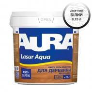 Деревозащитное средство Aura® Lasur Aqua белый шелковистый мат 0,75 л