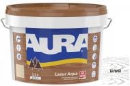 Деревозахисний засіб Aura® Lasur Aqua білий шовковистий мат 2,5 л