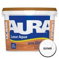 Деревозащитное средство Aura® Lasur Aqua белый шелковистый мат 2,5 л