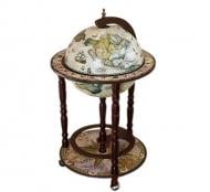 Глобус-бар підлоговий Карта світу кремовий 33 см