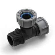 Тройник SantehPlast с двумя накидными гайками 1" ЗР-ВР-ВР