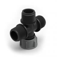 Крестовина SantehPlast с одной накидной гайкой 1" ЗР-ЗР-ЗР-ВР