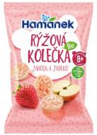 Хлібці Hamanek рисові з полуницею та яблуками 35 г