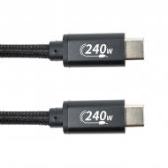 Кабель гибкий San Guan USB Type-C - USB Type-C PD 240W 3м черный 3 м черный (CA914128)