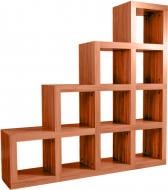 Стеллаж двухсторонний Inteo Кубус Стойка 4х4 1410x1410x1410 мм орех