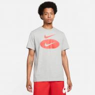 Футболка Nike M NSW SWOOSH OVAL HBR TEE DM6343-063 р.XL серый Футболка Nike M NSW SWOOSH OVAL HBR TEE DM6343-063 р.XL серый