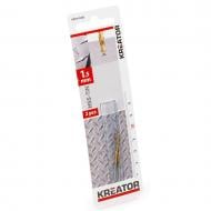 Свердло по металу Kreator з титановим покриттям HSS-TIN Ø 1,5x40 мм KRT010202 Свердло по металу Kreator з титановим покриттям HSS-TIN Ø 1,5x40 мм KRT010202