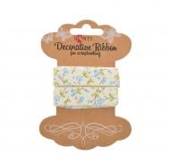 Стрічка бавовняна з малюнком Квіти Провансу, 2м 741314 1 шт. Santi